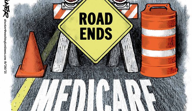 Medicare (Illustration by Alexander Hunter for The Washington Times)