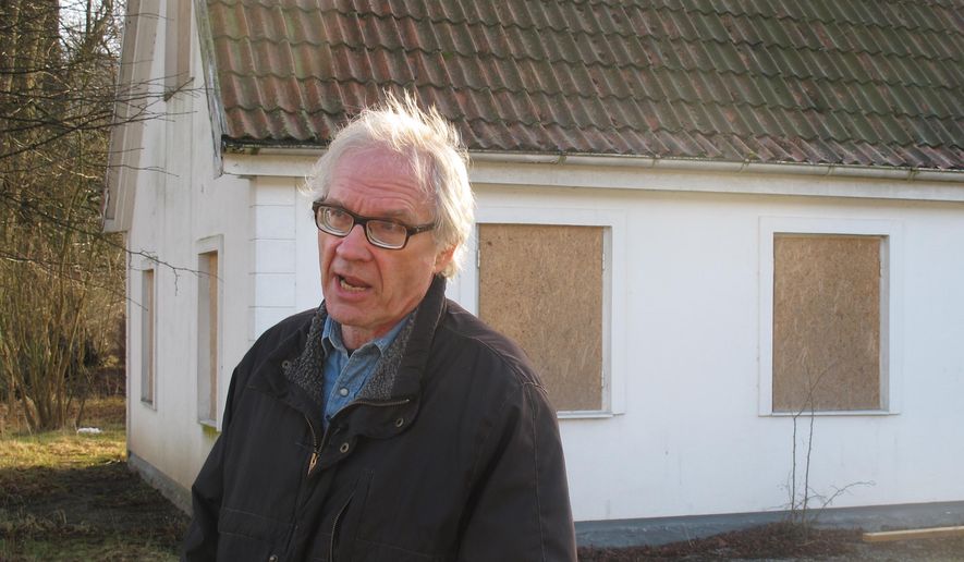 Swedish artist Lars Vilks speaks during an interview with The Associated Press in Malmo, Sweden, Wednesday, March 4, 2015. Vilks, who had lived under police protection since his 2007 sketch of the Prophet Muhammad with a dog’s body brought death threats, died from a traffic accident Sunday, Oct. 3, 2021, Swedish news media reported. (AP Photo/David Keyton)