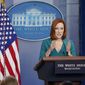 White House press secretary Jen Psaki speaks during the daily briefing at the White House in Washington, Wednesday, Oct. 6, 2021. (AP Photo/Susan Walsh) **FILE**