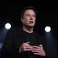 In this March 14, 2019, file photo, Tesla CEO Elon Musk speaks before unveiling the Model Y at the company&#39;s design studio in Hawthorne, Calif. (AP Photo/Jae C. Hong, File)