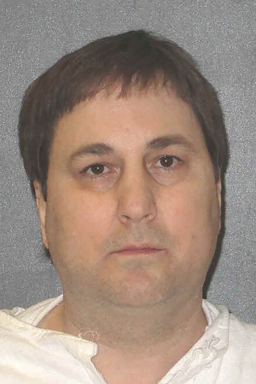 This undated photo provided by The Texas Department of Criminal Justice shows Stephen Barbee, a Texas death row inmate. Executions in the nation's busiest capital punishment state are likely to face new delays because of legal questions tied to spiritual advisers and what role they play in the death chamber. The most recent delay was granted Thursday, Oct. 7, 2021, for Barbee. He was set to be executed Tuesday, but U.S. District Judge Kenneth Hoyt in Houston ruled Barbee has initially shown Texas limitations in the execution chamber substantially burden the exercise of his religion.(Texas Department of Criminal Justice via AP)