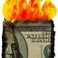 Burning Money over Inflation Illustration by Greg Groesch/The Washington Times