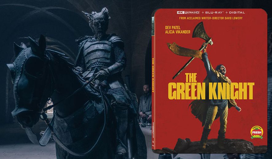 The Green Knight challenges the Knights of the Round Table in &quot;The Green Knight,&quot; available in the 4K Ultra HD format from Lionsgate Home Entertainment.