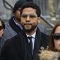 In this Feb. 24, 2020 file photo, former &quot;Empire&quot; actor Jussie Smollett leaves the Leighton Criminal Courthouse in Chicago. A judge on Friday, Oct. 15, 2021, denied a last-ditch effort to dismiss a criminal case against actor Jussie Smollett, who is accused of lying to police when he reported that two masked men attacked him in downtown Chicago. (AP Photo/Matt Marton, File)