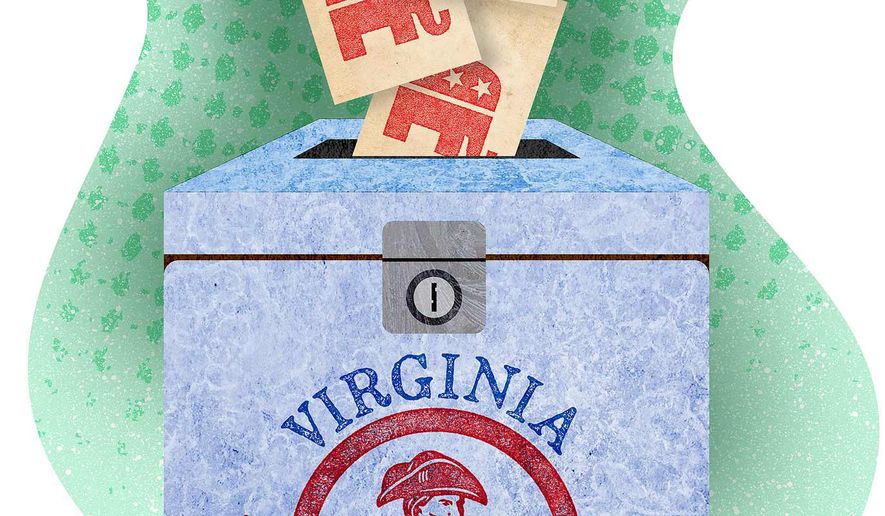 Virginia 2021 Ballot Box Illustration by Greg Groesch/The Washington Times