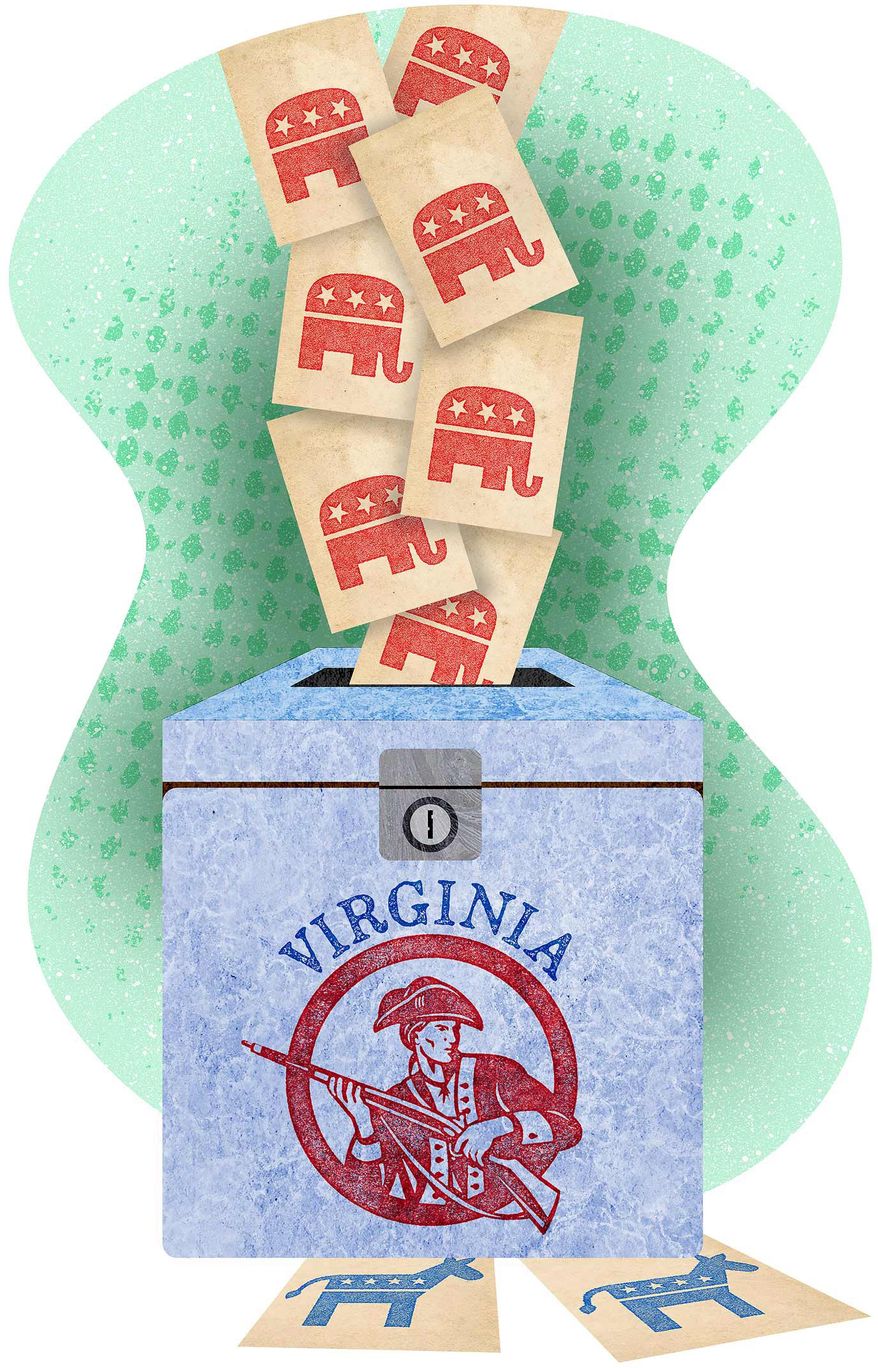 Virginia 2021 Ballot Box Illustration by Greg Groesch/The Washington Times