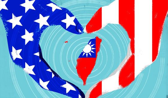 Defending Taiwan from China Illustration by Linas Garsys/The Washington Times