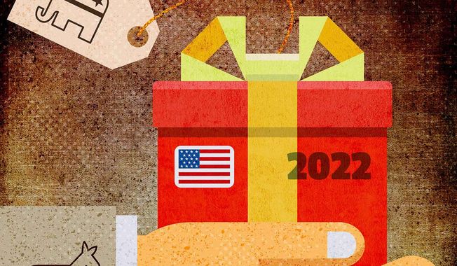 Democrat&#x27;s 2022 Election Gift Illustration by Greg Groesch/The Washington Times