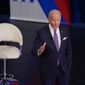 President Joe Biden participates in a CNN town hall at the Baltimore Center Stage Pearlstone Theater, Thursday, Oct. 21, 2021, in Baltimore. (AP Photo/Evan Vucci)