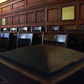 Jury box, courtroom. Photo credit: Crazy City Lady via Shutterstock. *FILE*