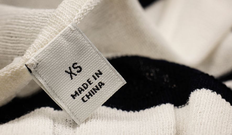 Made In China label. Photo credit: Audreycmk via Shutterstock. *FILE*