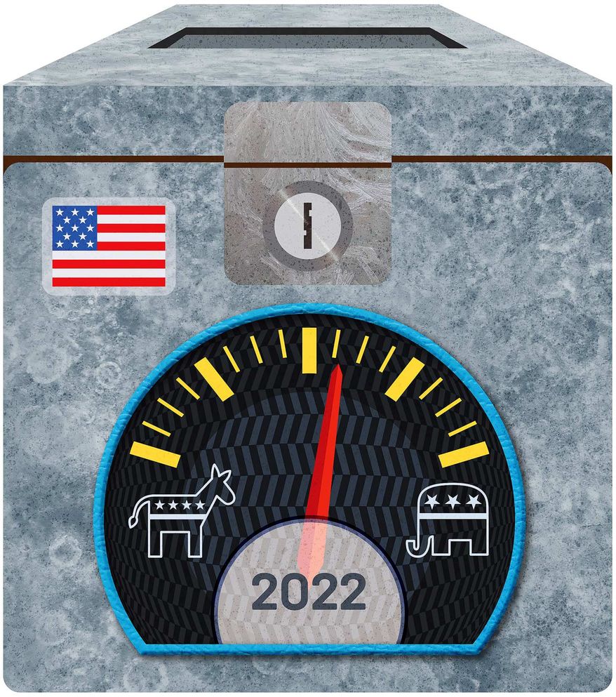 2022 Election Ballot Gauge Illustration by Greg Groesch/The Washington Times