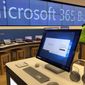 In this Jan. 28, 2020, photo, a Microsoft computer is among items displayed at a Microsoft store in suburban Boston. Microsoft says the same Russia-backed hackers responsible for the 2020 SolarWinds breach continue to attack the global technology supply chain and are have been relentlessly targeting cloud service resellers and others since summer. (AP Photo/Steven Senne) **FILE**