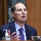 Sen. Ron Wyden, D-Ore., speaks during a Senate Finance Committee hearing on Tuesday, Oct. 19, 2021, on Capitol Hill in Washington. (Mandel Ngan/Pool via AP) ** FILE **