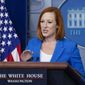 White House press secretary Jen Psaki speaks during the daily briefing at the White House in Washington, Tuesday, Oct. 26, 2021. (AP Photo/Susan Walsh)