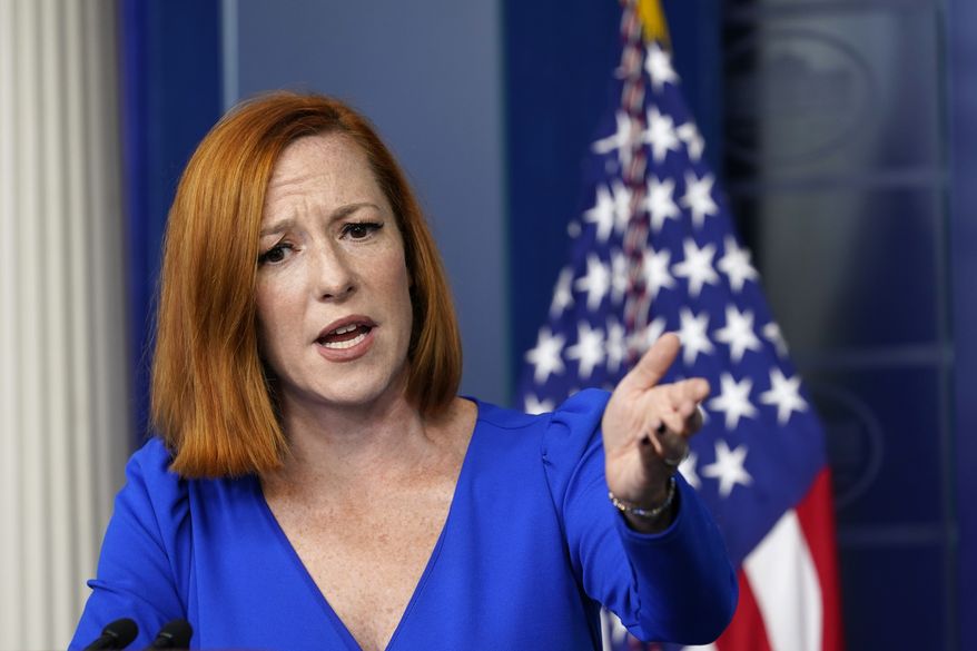 White House press secretary Jen Psaki speaks during the daily briefing at the White House in Washington, Wednesday, Oct. 27, 2021. (AP Photo/Susan Walsh)