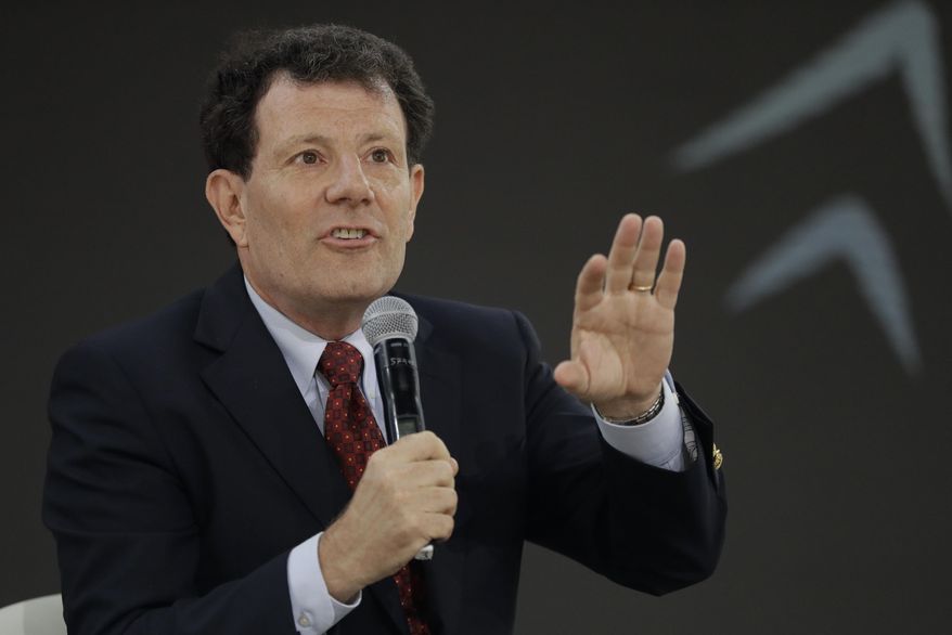 In this Sept. 20, 2017, file photo, Nicholas Kristof speaks during the Goalkeepers Conference in New York. The former New York Times reporter and columnist announced Wednesday, Oct. 27, 2021 he is running for governor of Oregon, the state where he grew up on a rural farm. (AP Photo/Julio Cortez, File)