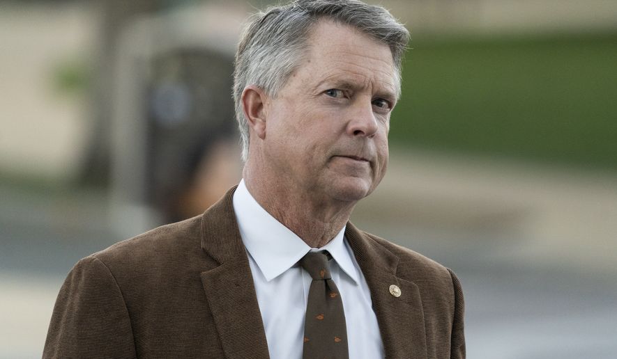 Sen. Roger Marshall, R-Kan., arrives for a vote on Capitol Hill, Monday, Nov. 1, 2021, in Washington. Mr. Marshall is among a bipartisan group of senators pushing for a 9/11 Commission-style probe into the COVID-19 pandemic&#39;s origins and the federal government&#39;s handling of the crisis. (AP Photo/Alex Brandon)  **FILE**