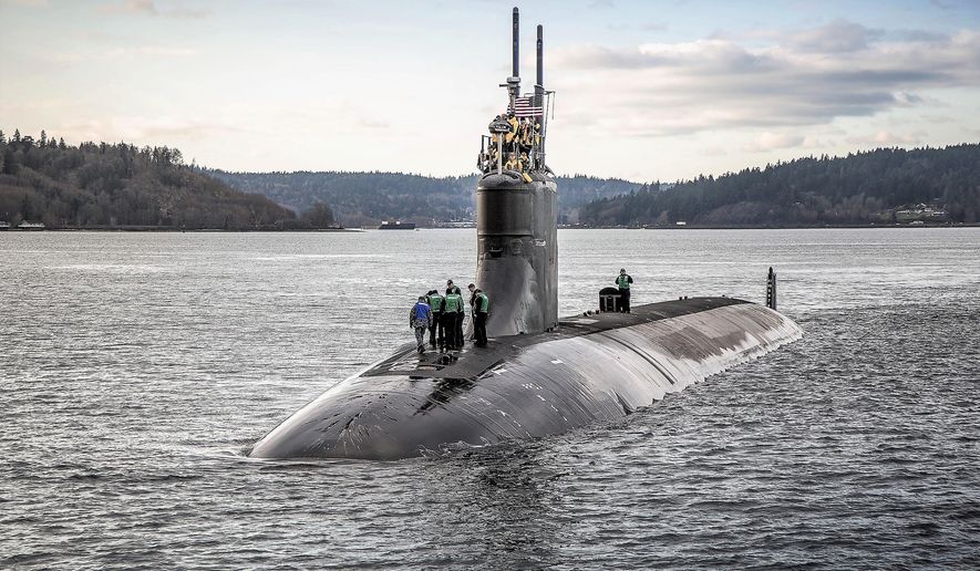 The Seawolf-class fast-attack submarine USS Connecticut (SSN 22) departs Puget Sound Naval Shipyard for sea trials following a maintenance availability, Dec. 15, 2016, in Washington. China is accusing the U.S. of a “lack of transparency and responsibility&amp;quot; regarding an accident in the South China Sea involving the USS Connecticut last month. Foreign Ministry spokesperson Wang Wenbin on Tuesday, Nov. 2, 2021, said the U.S. should provide full details of the incident. (Thiep Van Nguyen II/U.S. Navy via AP)