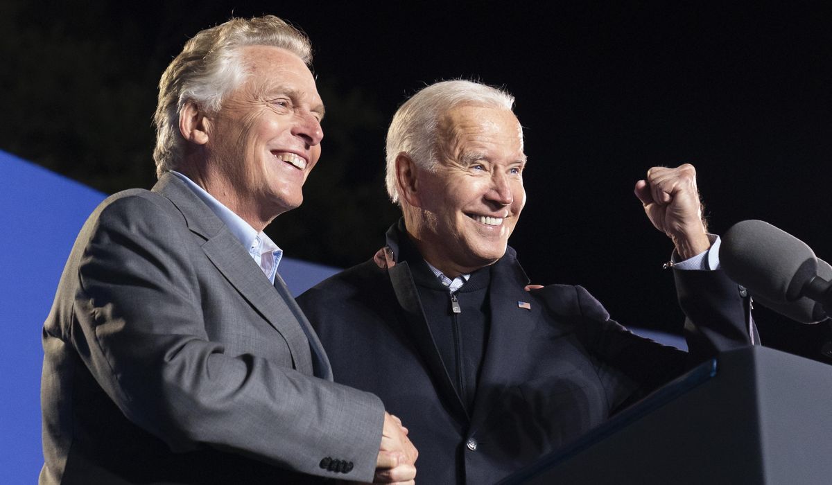 NextImg:Biden jokes that Democrat McAuliffe is Virginia’s ‘real governor’