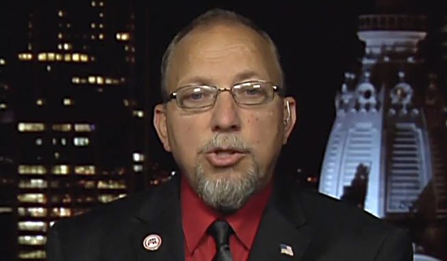 This image from video provided by Fox News shows Edward Durr, a furniture company truck driver and first-time office holder, as he appeared on Fox News Channel&#x27;s &quot;Fox News Primetime&quot; program with guest-host Rachel Campos-Duffy. Durr, a furniture company truck driver and first-time officeholder, defeated longtime state Senate president, Democrat Steve Sweeney, in New Jersey&#x27;s 3rd Legislative District, according to results tallied Thursday, Nov 4, 2021. (Fox News Channel&#x27;s &quot;Fox News Primetime&quot; via AP)