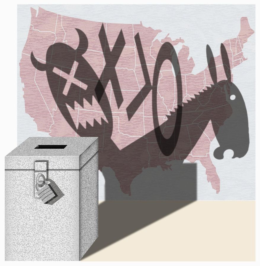 Illustration on lessons learned from the 2021 elections by Alexander Hunter/The Washington times