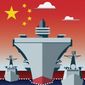 China War Ships Illustration by Linas Garsys/The Washington Times