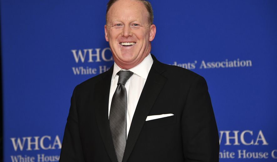 Sean Spicer is the author of the new book &quot;Radical Nation: Joe Biden and Kamala Harris&#39;s Dangerous Plan for America,&quot; published Oct. 26 by HUmanix Books. (Photo by Charles Sykes/Invision/AP, File)