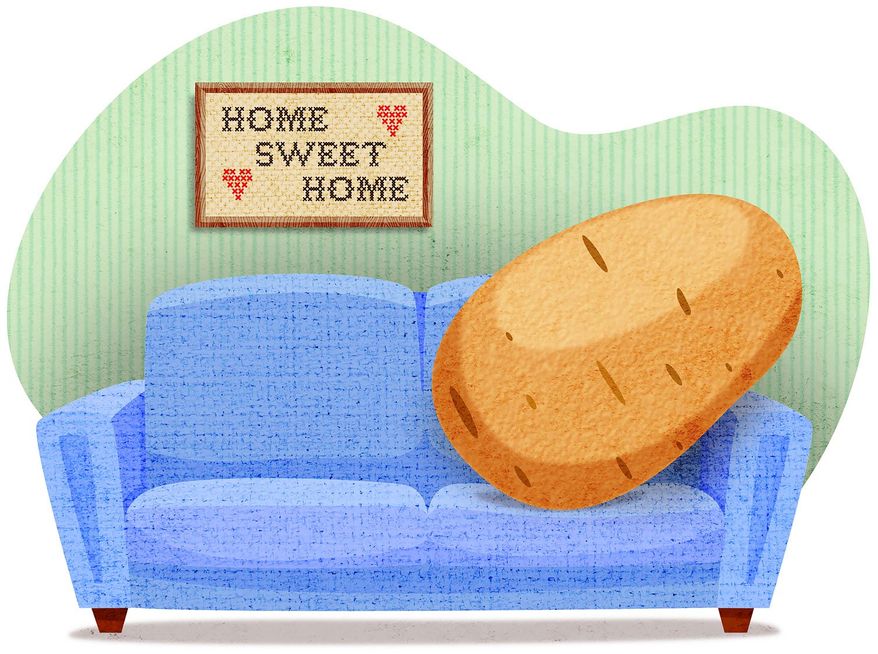 Couch Potato Americans Not Working Illustration by Greg Groesch/The Washington Times