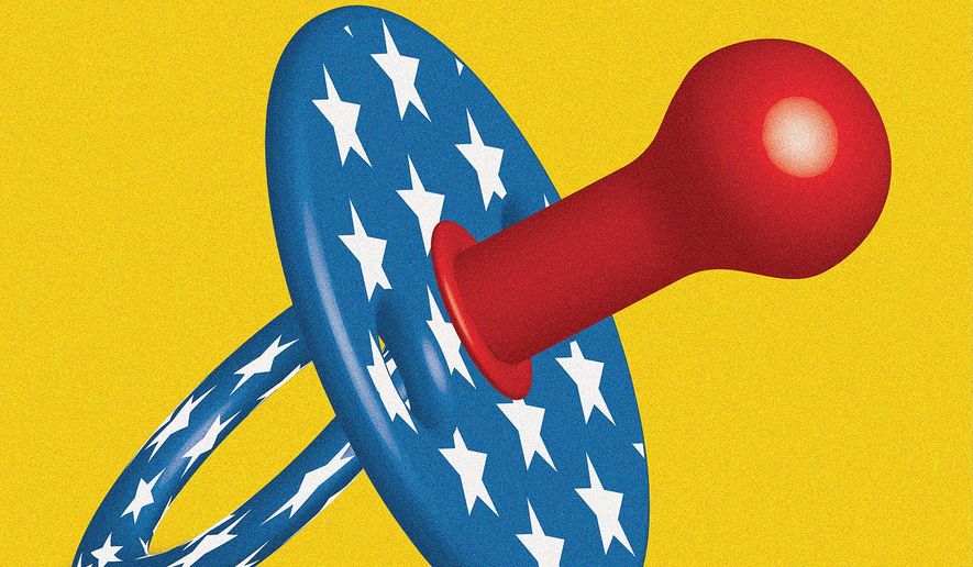 Infantilization of Western Culture Illustration by Linas Garsys/The Washington Times