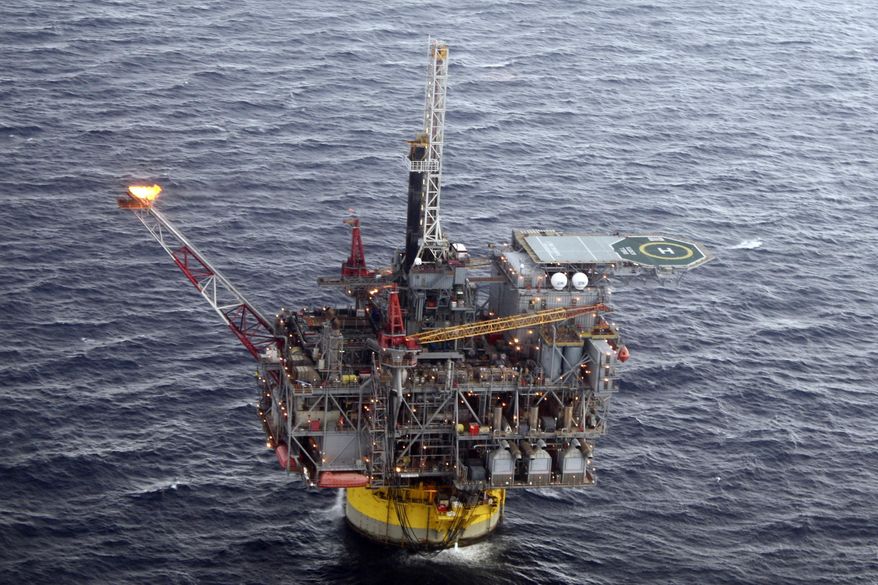 This Oct. 27, 2011, file photo, shows the Perdido oil platform located about 200 miles south of Galveston, Texas, in the Gulf of Mexico. House Republicans are backing legislation to force President Biden to increase domestic oil and gas production on federal lands to make up for the administration&#39;s decision to tap the Strategic Petroleum Reserve (SPR) to lower gasoline prices. (AP Photo/Jon Fahey, File)
