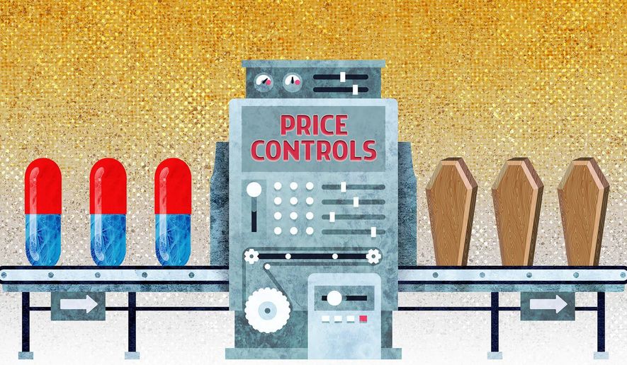 The Pitfalls of Drug Price Controls Illustration by Greg Groesch/The Washington Times