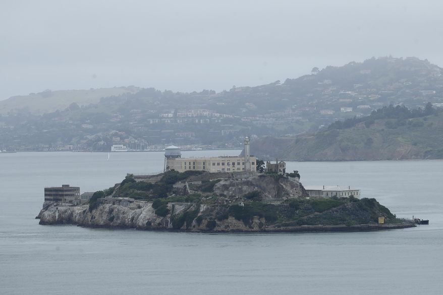 Alcatraz Island is shown in San Francisco, on April 16, 2020. The historic island prison was reopened to visitors after being closed since December 2020, because of the coronavirus. U.S. Interior Secretary Deb Haaland on Saturday, Nov. 20, 2021, said progress has been made by Indigenous people during a visit to Alcatraz Island, which became a symbol of the struggles of Native People for self-determination following its takeover in the 1960s, but more remains to be done. (AP Photo/Jeff Chiu, File)