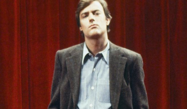 This image released by NBC shows Peter Aykroyd during a sketch on "Saturday Night Live" in New York on Feb. 9, 1980. Aykroyd, an Emmy-nominated actor and writer on “Saturday Night Live” for the 1979-80 season who later worked with older brother Dan Aykroyd on everything from a TV show about the paranormal to such films as “Dragnet” and “Coneheads,” has died at age 66. (Alan Singer/NBCU Photo Bank via AP)