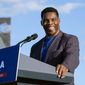 In this Sept. 25, 2021, file photo Senate candidate Herschel Walker speaks during former President Donald Trump&#39;s Save America rally in Perry, Ga. Senate Minority Leader Mitch McConnell on Wednesday, Oct. 27, endorsed Herschel Walker’s Republican primary bid for a Senate seat in Georgia. (AP Photo/Ben Gray, File)
