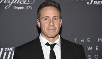 Chris Cuomo attends The Hollywood Reporter&#39;s annual Most Powerful People in Media cocktail reception on April 11, 2019, in New York. CNN said Tuesday, Nov. 30, 2021, it was suspending the anchor indefinitely after details emerged about how he helped his brother, former New York Gov. Andrew Cuomo, as he faced charges of sexual harassment. (Photo by Evan Agostini/Invision/AP, File)