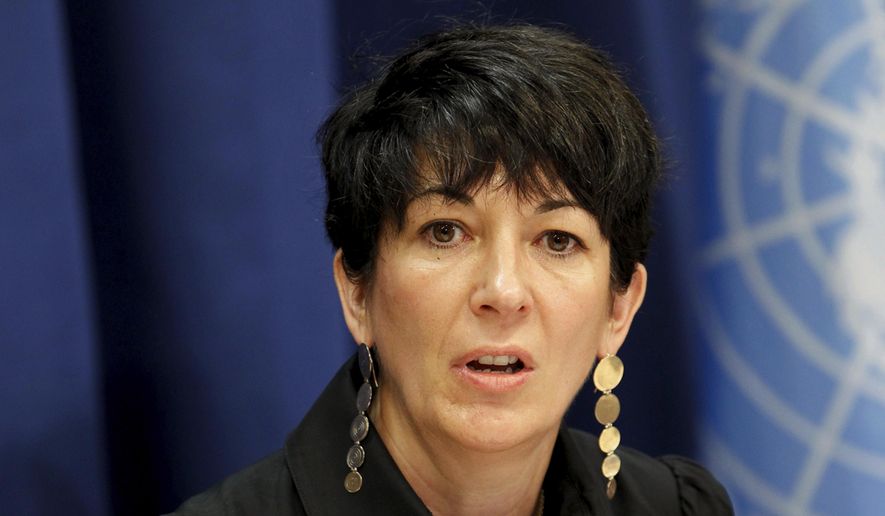 In this June 25, 2013, file photo, Ghislaine Maxwell, founder of the TerraMar Project, attends a news conference on the Issue of Oceans in Sustainable Development Goals, at United Nations headquarters. (United Nations Photo/Rick Bajornas via AP) ** FILE **