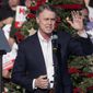 Sen. David Perdue, R-Ga., speaks during a rally in Augusta, Ga., on Dec. 10, 2020. Perdue will challenge Gov. Kemp for governor, he announced Monday, Dec, 6, 2021, setting up a bitter 2022 Republican primary fight while Democrat Stacey Abrams is likely to await the winner. (AP Photo/John Bazemore) ** FILE **