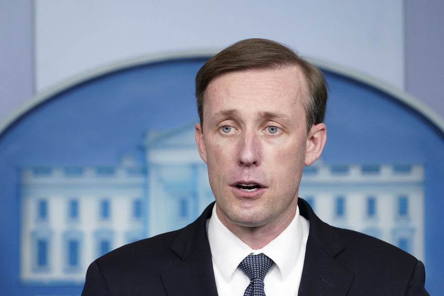 White House national security adviser Jake Sullivan speaks during the daily briefing at the White House in Washington, Tuesday, Dec. 7, 2021. (AP Photo/Susan Walsh)