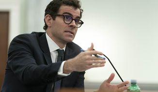 Adam Mosseri, the head of Instagram, testifies before the Senate Commerce, Science, and Transportation Subcommittee on Consumer Protection, Product Safety, and Data Security hearing on Capitol Hill in Washington Wednesday Dec. 8, 2021. (AP Photo/Jose Luis Magana)