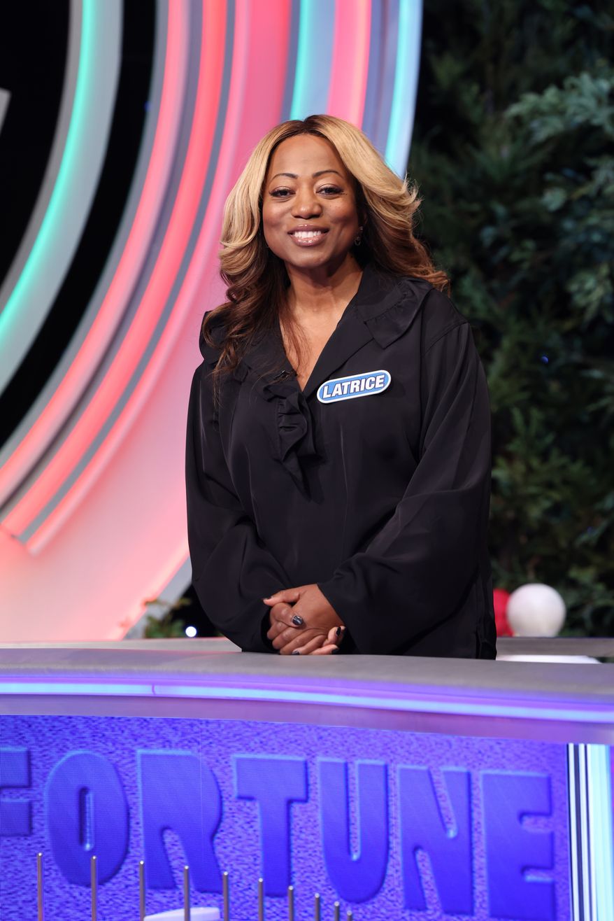 D.C. resident Latrice Strader is a contestant in &quot;Wheel of Fortune&#39;s&quot; Disney Secret Santa week on Dec. 15. (&quot;Wheel of Fortune&quot;: 2021 Califon Productions, Inc. All Rights Reserved. Photographer: Carol Kaelson)