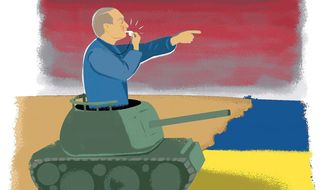 Russian Invasion of Ukraine Illustration by Linas Garsys/The Washington Times