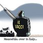 Meanwhile, over in Italy ... (Illustration by Alexander Hunter for The Washington Times)