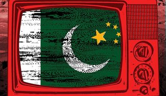 China Media Control of Pakistan Illustration by Linas Garsys/The Washington Times