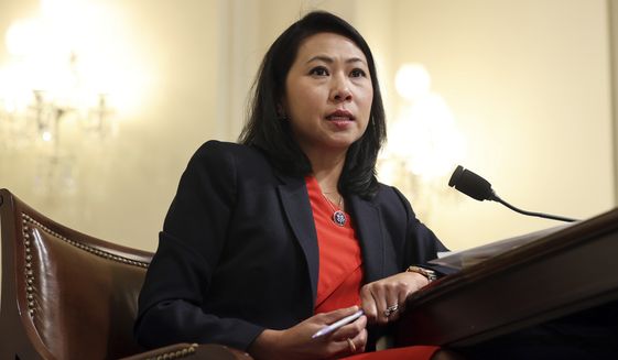 Rep. Stephanie Murphy, D-Fla., speaks before the House select committee in Washington, July 27, 2021. Murphy on Monday, Dec. 20, 2021 announced she will not seek reelection next year. The Florida Democrat, a leader of the centrist Blue Dog Coalition and member of the House committee investigating the Jan. 6 Capitol insurrection, said she is retiring from Congress to spend more time with her family. (Chip Somodevilla/Pool via AP)