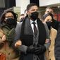 FILE - Actor Jussie Smollett, center, leaves the Leighton Criminal Courthouse with unidentified siblings, Thursday, Dec. 9, 2021, in Chicago, following a verdict in his trial. A judge says a report detailing missteps and false statements made by prosecutors in the initial investigation of former &amp;quot;Empire&amp;quot; actor Jussie Smollett should be made public. Smollett was convicted this month of lying to police in January 2019 about what he said was a racist, homophobic attack in downtown Chicago. The report to be released Monday, Dec. 20, 2021, includes detailed findings by special prosecutor Dan Webb, who took over the case after Cook County State&#39;s Attorney Kim Foxx dropped charges against Smollett in March 2019. (AP Photo/Nam Y. Huh, File)
