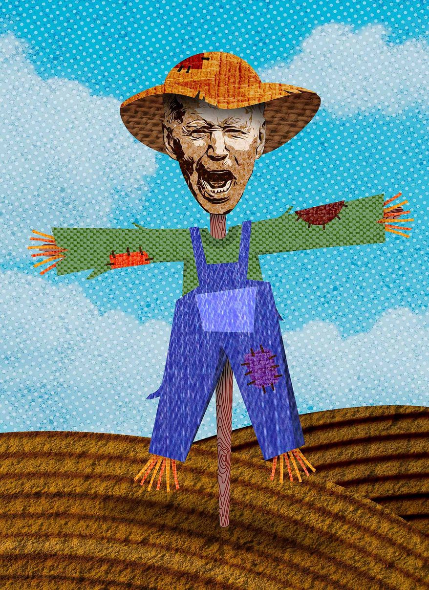Illustration on the importance of farming by Greg Groesch/The Washington Times