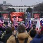 In this Jan. 6, 2021, file photo, Trump supporters participate in a rally in Washington. An AP review of records finds that members of President Donald Trump&#39;s failed campaign were key players in the Washington rally that spawned a deadly assault on the U.S. Capitol on Jan. 6. (AP Photo/John Minchillo, File)