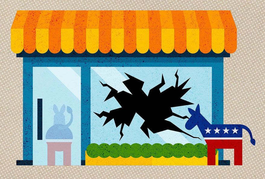 Crime and Store Looting Democrats Illustration by Greg Groesch/The Washington Times