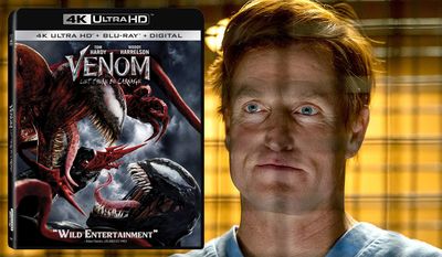 Woody Harrelson as serial killer Cletus Kassidy in &quot;Venom: Let There Be Carnage,&quot; now available in the 4K Ultra HD disk format from Sony Pictures Home Entertainment.